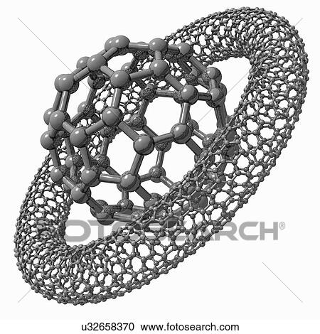 Buckyball and nanotube, artwork View Large Illustration Clipart - Buckyball and nanotube, artwork. Fotosearch