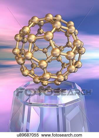 Buckyball molecule, artwork View Large Illustration Stock Illustration - Buckyball molecule, artwork. Fotosearch