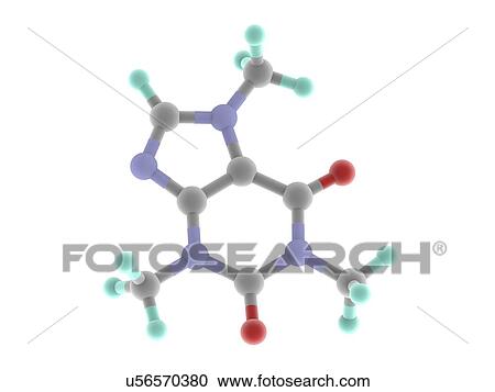 Caffeine drug molecule View Large Illustration Clipart - Caffeine drug molecule. Fotosearch