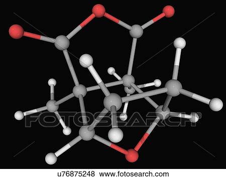 Stock Illustration - Cantharidin molecule. Fotosearch