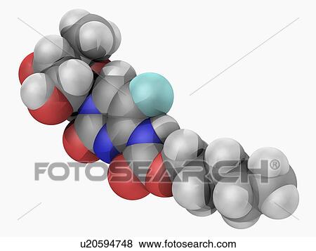 Stock Illustration - Capecitabine drug molecule. Fotosearch