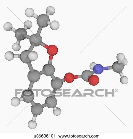 Carbofuran molecule View Large Illustration Clip Art - Carbofuran molecule. Fotosearch