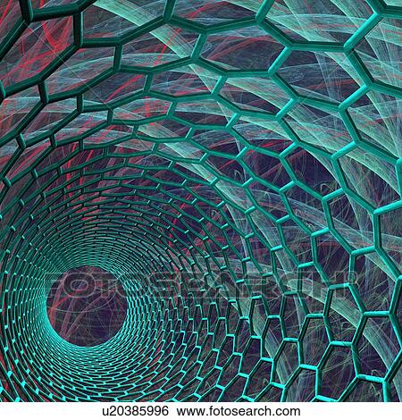Stock Illustration - Carbon nanotube, artwork. Fotosearch