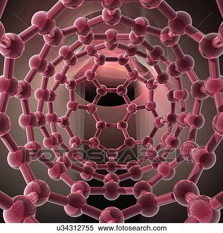 Carbon nanotube, artwork View Large Illustration Stock Illustration - Carbon nanotube, artwork. Fotosearch