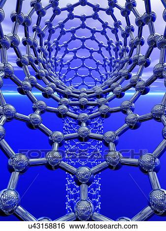 Carbon nanotube, artwork View Large Illustration Stock Illustration - Carbon nanotube, artwork. Fotosearch