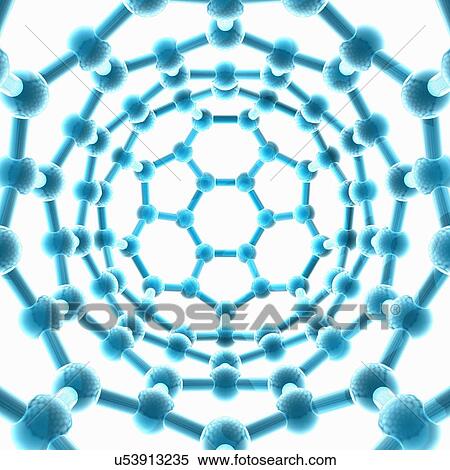Carbon nanotube, artwork View Large Illustration Stock Illustration - Carbon nanotube, artwork. Fotosearch