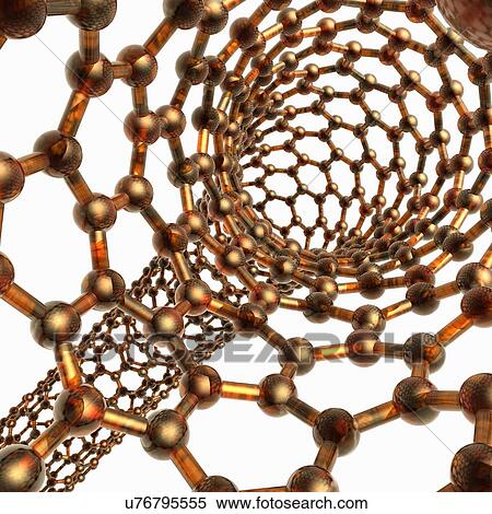 Carbon nanotube, artwork View Large Illustration Stock Illustration - Carbon nanotube, artwork. Fotosearch
