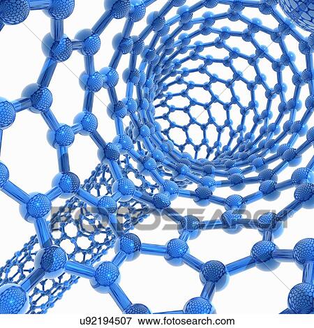 Stock Illustration - Carbon nanotube, artwork. Fotosearch