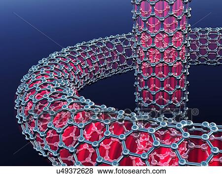 Carbon nanotubes, artwork View Large Illustration Stock Illustration - Carbon nanotubes, artwork. Fotosearch