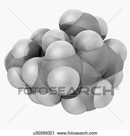 Clip Art - Caryophyllene molecule. Fotosearch