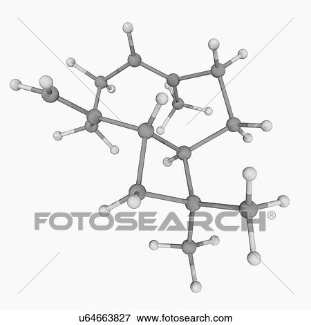 Stock Illustration - Caryophyllene molecule. Fotosearch