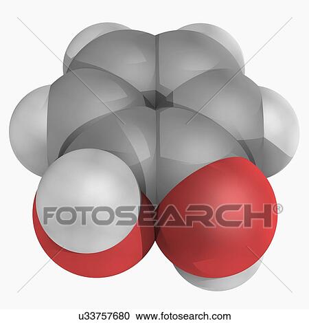 Catechol molecule View Large Illustration Clipart - Catechol molecule. Fotosearch