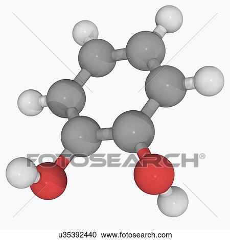 Catechol molecule View Large Illustration Clipart - Catechol molecule. Fotosearch