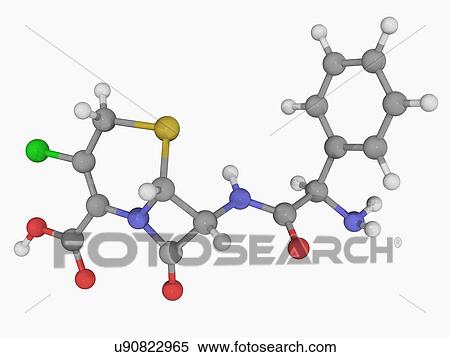 Cefaclor drug molecule View Large Illustration Stock Illustration - Cefaclor drug molecule. Fotosearch