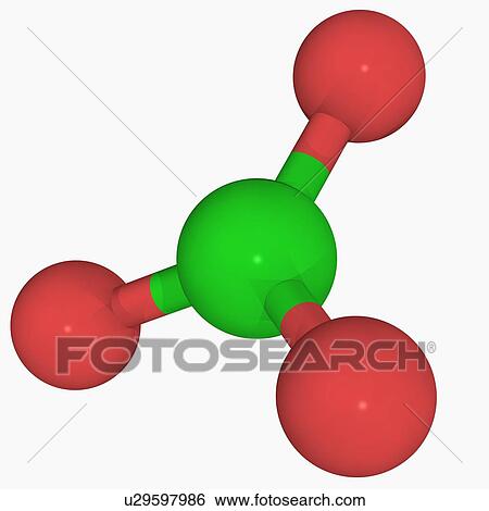 Chlorate ion molecule View Large Illustration Stock Illustration - Chlorate ion molecule. Fotosearch