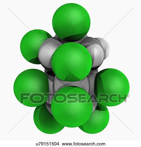 Stock Illustration - Chlordane molecule. Fotosearch