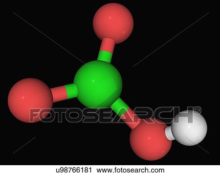 Chloric acid molecule View Large Illustration Clip Art - Chloric acid molecule. Fotosearch