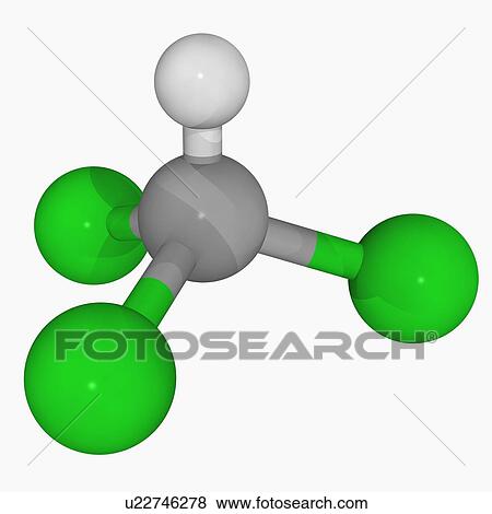 Stock Illustration - Chloroform molecule. Fotosearch