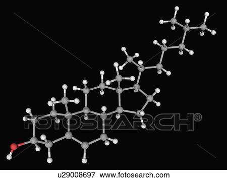 Stock Illustration - Cholesterol molecule. Fotosearch