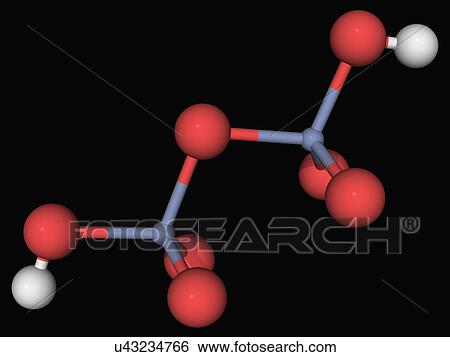 Stock Illustration - Chromic acid molecule. Fotosearch