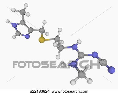 Cimetidine drug molecule View Large Illustration Stock Illustration - Cimetidine drug molecule. Fotosearch