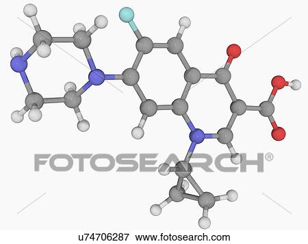 Ciprofloxacin drug molecule View Large Illustration Stock Illustration - Ciprofloxacin drug molecule. Fotosearch