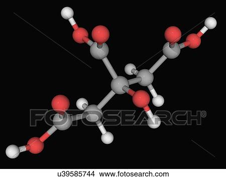 Citric acid molecule View Large Illustration Stock Illustration - Citric acid molecule. Fotosearch