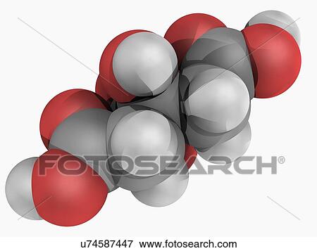 Stock Illustration - Citric acid molecule. Fotosearch