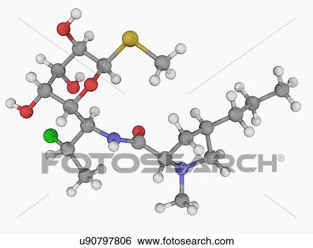 Clindamycin drug molecule View Large Illustration Stock Illustration - Clindamycin drug molecule. Fotosearch