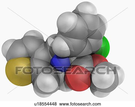 Stock Illustration - Clopidogrel drug molecule. Fotosearch