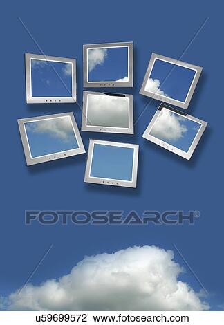 Drawing - Cloud computing, conceptual artwork. Fotosearch