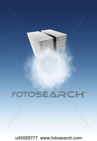 Stock Illustration - Cloud computing, conceptual artwork. Fotosearch