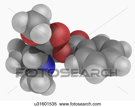 Stock Illustration - Cocaine drug molecule. Fotosearch