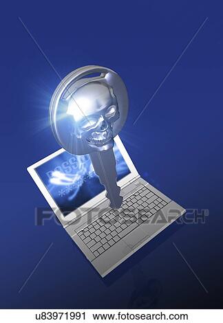 Computer hacking, conceptual artwork View Large Illustration Clip Art - Computer hacking, conceptual artwork. Fotosearch