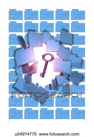 Clipart - Computer hacking, conceptual artwork. Fotosearch