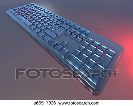 Stock Illustration - Computer keyboard, artwork. Fotosearch