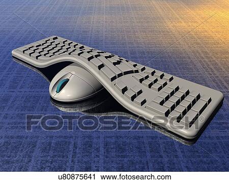 Computer mouse and keyboard, artwork View Large Illustration Clip Art - Computer mouse and keyboard, artwork. Fotosearch