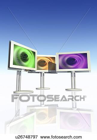 Stock Illustration - Computer screens, artwork. Fotosearch