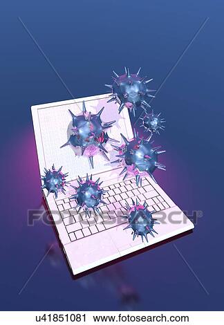 Computer virus, conceptual artwork View Large Illustration Clip Art - Computer virus, conceptual artwork. Fotosearch