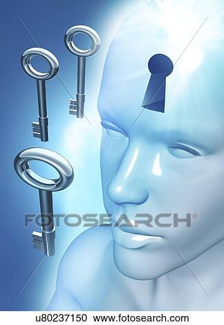 Clipart - Consciousness, conceptual artwork. Fotosearch