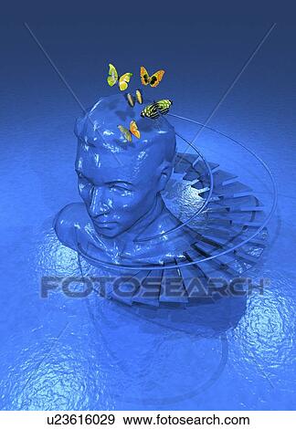 Stock Illustration - Consciousness, conceptual artwork. Fotosearch