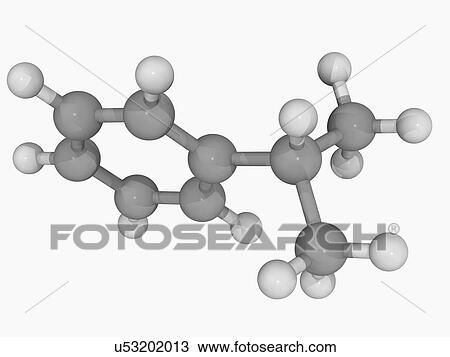 Cumene molecule View Large Illustration Drawing - Cumene molecule. Fotosearch