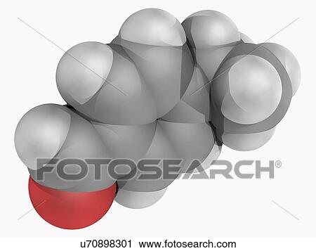 Clip Art - Cuminaldehyde molecule. Fotosearch