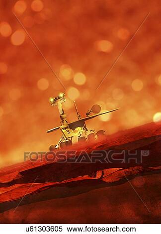 Stock Illustration - Curiosity rover, artwork. Fotosearch