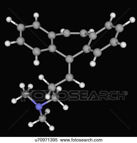 Stock Illustration - Cyclobenzaprine drug molecule. Fotosearch