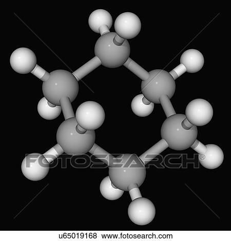 Stock Illustration - Cyclohexane molecule. Fotosearch