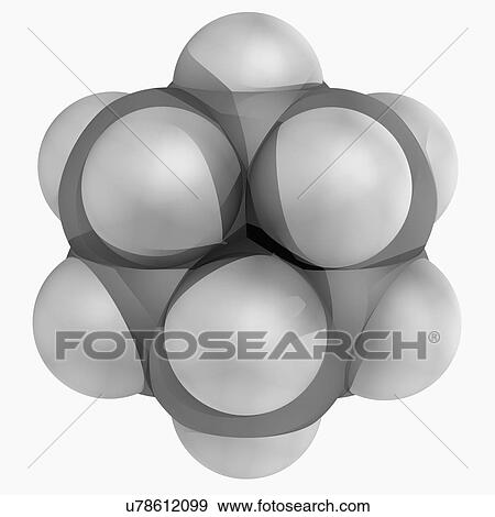 Stock Illustration - Cyclohexane molecule. Fotosearch