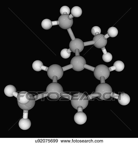 Stock Illustration - Cymene molecule. Fotosearch