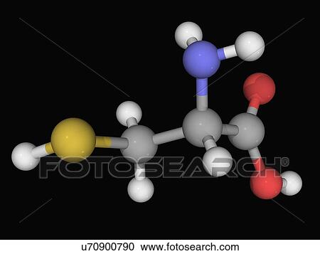 Clipart - Cysteine molecule. Fotosearch