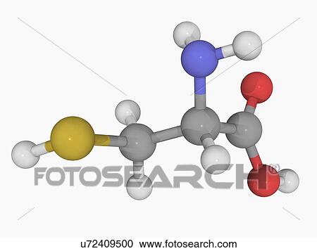 Clipart - Cysteine molecule. Fotosearch